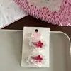 Laço Rosa Doce Estilo Coreano Gato Kt Prendedor de Cabelo, Presilha de Cabelo Fofa Coração de Renda, Presilha de Cabelo Floral para Menina, Acessório de Cabelo
