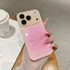 Funda de teléfono de celebridad de internet de alta gama con lazo tridimensional degradado aplicable a iPhone17promax 18Pro cobertura completa 15/16