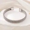 Pulseira de Aço Inoxidável de Alta Costura Personalizada para Mulheres, Joia Versátil de Aço Titânio de Nicho, Acessórios de Luxo Leve