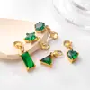 Europeo y Americano Nicho Lujo Ligero Zircón de Color Colgante con Cierre de Langosta Desmontable Acero Inoxidable DIY Cadena para Bolsos Accesorios de Pulsera