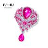 Broche colgante de cristal y pedrería de alta gama retro estilo europeo y americano transfronterizo, ramillete para solapa de comercio exterior, accesorios de joyería para abrigo