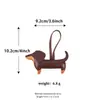 Amuletos de Bolsos de Cuero Personalizados de Dachshund, Accesorios Lindos para Compras y Citas, Amuletos para Teléfono, Accesorios para Ropa