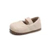 Zapatos de Cuero Cosidos de Moda para Niñas 2026 Otoño Nuevos Zapatos sin Cordones con Banda Elástica Zapatos Individuales Zapatos de Princesa para Niñas