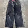 Comercio Electrónico Transfronterizo Jeans de Calle Americanos Y2K Hip-hop Estampado Dibujos Animados Retro Sueltos Jeans de Pierna Ancha para Hombre