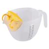 Batidor de Huevos Taza con Filtro y Báscula Batidor de Huevo Individual Cocina Gran Capacidad Colador de Malla para Líquido de Huevo para Hornear Tazón de Arroz para Batir Huevos
