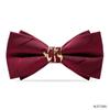 Pajarita del Novio Hombres Vino Tinto Boda Boda Padrino Británico Personalizado Pajarita Ropa Formal para Hombres