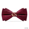 Pajarita para Novio Hombres color vino tinto Boda Padrino Personalidad Británica Pajarita Vestido de Hombre