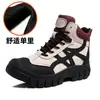 Botas de Montanhismo para Exterior Femininas 2026 Novo Estilo Sola Grossa Aumento de Altura Antiderrapante Esportes de Caminhada Calçados Femininos Couro Genuíno Roupa de Trabalho Botas Martin Femininas
