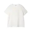 Camiseta Blanca Bordada de Alta Calidad para Mujer, Rebajas de Liquidación, Nuevo Modelo Verano 2026, Cuello Redondo, Hombro Normal, Manga Corta