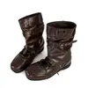 [En Stock] Botines Deportivos de Ballet Desmontables Dual-Wear para Mujer, Botas Frescas con Cordones para Primavera/Verano, Suela Gruesa, Punta Cuadrada