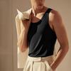 Colete Térmico Sem Costura para Homens, Forrado com Fleece, Espessado, Ajustado ao Corpo, Veludo Alemão, Roupa Íntima, Camada Base, Ajuste Próximo, Colete sem Mangas, Outono e Inverno