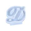 Molde de Resina de Cristal DIY Amapola Colgante Personalizado de 26 Letras Llavero de Exhibición Molde de Silicona