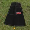 Jeans Clássico Retro Y2K Solto com Letras da Moda deste Ano Calças de Perna Larga Estilo Punk Casual High Street para Homens