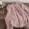 Suéter Redondo Sencillo para Mujer, Jersey de Color Sólido, Nuevo Estilo Otoño/Invierno 2026, Top Casual de Punto Holgado para Mujer