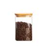 Venta al por mayor Juego de tarros de vidrio cuadrados sellados de Amazon Tarro para almacenamiento de cereales Tarro de almacenamiento a prueba de humedad Tarro de vidrio de grado alimenticio