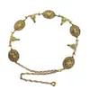 Corrente de Cintura Cavalo Branco Estilo Boho Corrente Corporal Versátil Tendência Feminina Cinto de Conexão Cabeça de Touro