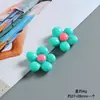 Accesorios de Resina de Flor Grande de Cinco Pétalos de Colores Brillantes Adornos para Pasadores de Pelo DIY Imanes para Nevera Decoraciones para Fundas de Teléfono