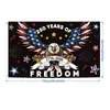 Bandera Americana Transfronteriza del 250 Aniversario Decoración del Día de la Independencia Ventilador Exterior en Forma de Bandera Banderín Tela de Fondo Bandera de Jardín