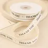 Cinta de Algodón Tejida con Letras Retro para Empaque de Caja de Regalo para Pastel de Cumpleaños Banda para Atar Lazo Decorativo de Recuerdo Hecho a Mano Cinta Tejida