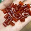Ágata Vermelha Natural Contas Cilindricas Ágata Antiga Polpa Revestida de Alto Óleo DIY Brincadeira Literária Contas de Buda Acessórios de Joias Corrente de Celular Pulseira Pendente