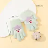 Guantes de Invierno para Niños y Niñas, de Cinco Dedos para Exteriores, de Lana Cálida para Bebé, Engrosados, con Orificio para Tareas, de Dos Dedos para Niños Pequeños