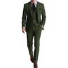 Traje de Impresión Digital de Dos Botones Traje de Tres Piezas Traje Personalizado Chaqueta Traje de Hombre