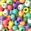 8164-DIY acessórios de jóias artesanais 6mm grande buraco acrílico contas redondas doces cor primavera cor sorvete contas soltas