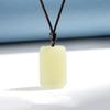 Marca de Paz y Seguridad de Material de Mongolia Exterior, Material de Boca Amarillo Jade Alto, Marca de Pan Azul Qemel, Marca de Paz de Jade Verde y Blanco