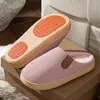 Pantuflas de algodón simples, antideslizantes, para hombre, nuevo estilo de invierno, cálidas y forradas de felpa para uso en interiores, adecuadas para mujeres embarazadas y personas mayores, pantuflas de felpa para mujer