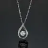 Nuevo Collar de Cadena Recta de Moissanita para Mujer, Colgante de Gota de Agua, Joyería de Cadena para Clavícula, Diamantes de Moissanita al por Mayor de Fábrica en Stock