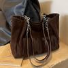 Bolsa Retro Fosca para Mulheres, Grande Capacidade, Nova Bolsa de Ombro Versátil Outono/Inverno 2026, Bolsa Tote Casual para o Dia a Dia e Trabalho