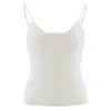 Camisola de cachemira suave y cómoda de punto gofre, corte ajustado para mujer, versátil con tirantes finos, estilo nuevo