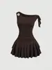 En Stock Transfronterizo Amazon Aliexpress Nueva Moda Elegante Espalda Descubierta Diseño Estilo Pastel Cuello Halter Ajustado Vestido