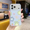 Funda de silicona líquida de flores pequeñas coloridas y sencillas para iPhone 18 Pro Max, cubierta protectora de teléfono pintada anticaída