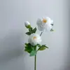 Peonía de simulación al por mayor industria pesada simulación estilo nacional peonía flor falsa adornos para el hogar y bodas arreglo floral para sala de estar