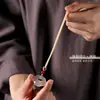 Colar Pingente Fechadura Ruyi Agata Branca Xiangyun Calcedônia de Gelo Alto Feminino Cadeia da Clavícula Pingente Estilo Retrô