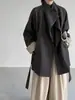 Gabardina de largo medio con diseño de cuadros tipo patchwork estilo coreano Jiangzuo para mujer, chaqueta versátil de Lyocell para otoño 2026 1999