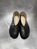 Versión de Piel de Oveja ~ Zapatos Planos de Cuero para Mujer, Punta Redonda, sin Cordones, Piel Genuina, Estilo Coreano, Versátiles, Planos Sencillos, Mocasines