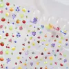 Pegatinas para Uñas Jelly Populares Pegatinas de Uñas Coloridas Dopamina Decoraciones para Uñas de Frutas Hielo-Claro Pedrería para Uñas