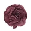 Flor de satén con borde quemado hecha a mano de 8 cm, accesorios para el cabello de camelia para niña, tocado, ramillete de flores, decoración de flores para zapatos y sombreros.