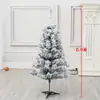 Árvore de Natal Flocagem Branca PVC de Natal Neve Feita Pinheiro Decoração de Vitrine de Shopping Árvore Vale-Presente de Membro