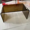 Mesa pequeña para ventanal de dormitorio, tablero de acrílico transparente, vidrio templado, diseño minimalista, adecuada para uso doméstico como tocador o mesa de centro