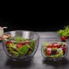 Vajilla de vidrio de borosilicato alto resistente al calor transparente simple ensaladera de frutas regalos navideños vidrio de doble capa de varios tamaños