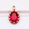 Novo Pingente Micro Flor Oca Atmosfera Vermelho Sangue de Pombo Europeu e Americano Banhado a Ouro Rosa 18k Luxuoso Colar de Noivado para Mulheres