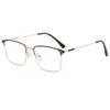 Gafas de lectura de marca BJYX, marco completo, caja de negocios, ultraligeras, ultratransparentes, de color sólido, de metal, de alta calidad, anti luz azul, espejo plano