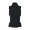 Top Chaleco Sexy de Cuello Alto sin Mangas para Chica Atractiva Nuevo Estilo Primavera y Verano 2026 con Almohadillas para Mostrar Pechos Grandes Camiseta de Yoga Fitness