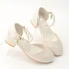 Sandalias Cubiertas para Dedos de Niña con Perlas, Nuevo Estilo de Verano, Zapatos de Princesa con Tacón Grueso, Zapatos de Vestir para Actuación de Niña, Zapatos Individuales para Niños al por Mayor