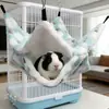 Hamaca transfronteriza para hámster, hamaca suspendida de doble capa para petauros del azúcar y chinchillas, saco de dormir cálido para ardillas, hamaca para mascotas pequeñas