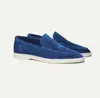 2023 Nuevos Mocasines de Verano Gamuza Mate Slip-On Zapatos Planos de Conducir para Hombre Talla Grande de Exportación Frijoles Transfronterizos