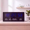 Reloj electrónico digital inteligente de pantalla grande, adecuado para oficinas y salas de estar, con calendario perpetuo, pantalla digital y funciones de luz nocturna multifuncionales, diseñado como reloj de escritorio o de pared